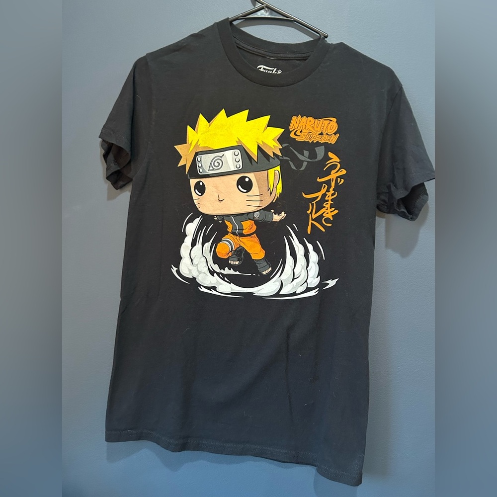 Naruto Funko Black Tee with Yellow and Orange Naruto Design
